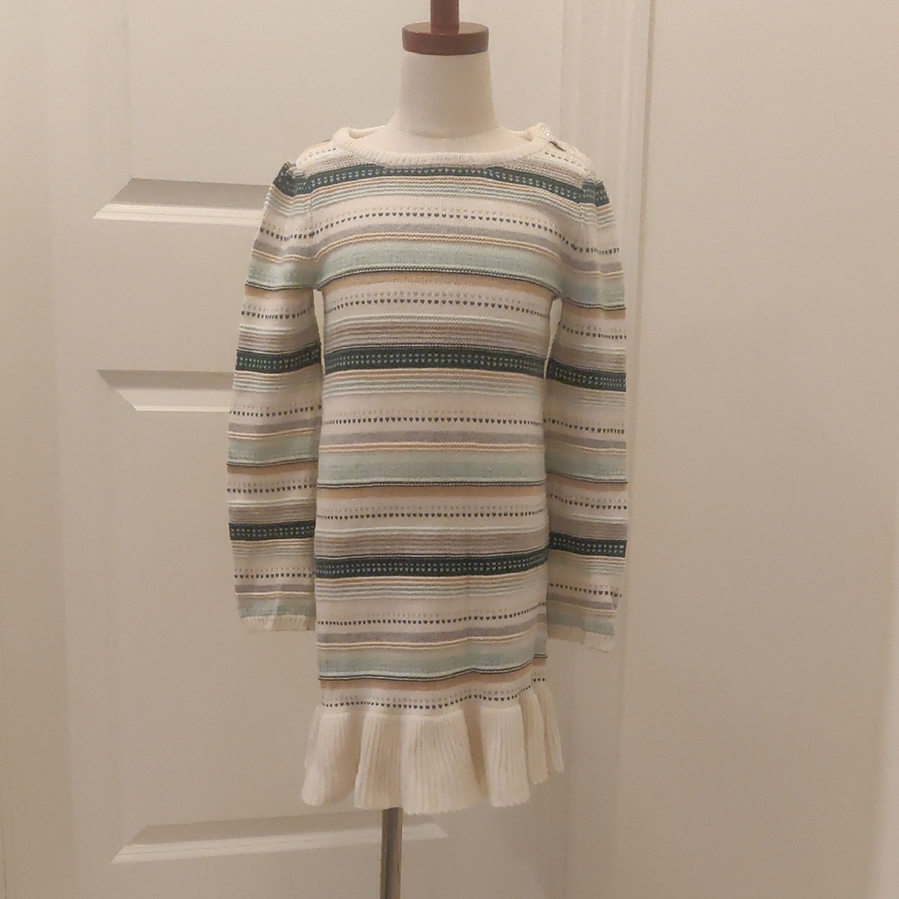 Girls Gymboree Multicolor Stripes Long Sleeves Dress